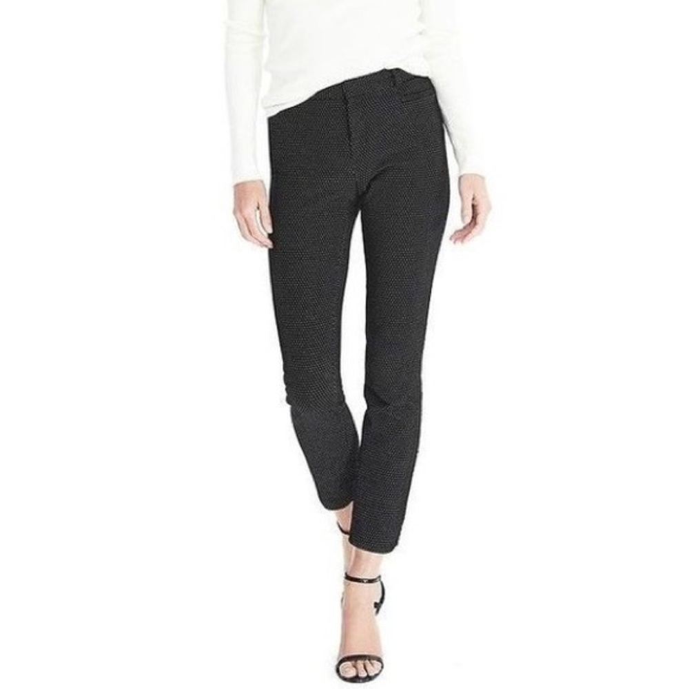 Banana Republic Black Polka Dot Sloan Pants